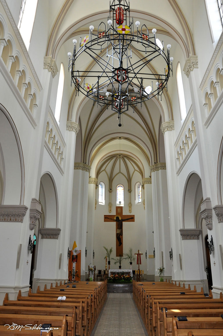 Asymmetric Catholic Church – main sight of Fastiv city ...