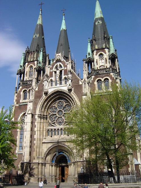 Lviv (Lvov) Ukraine city Catholic cathedral photo