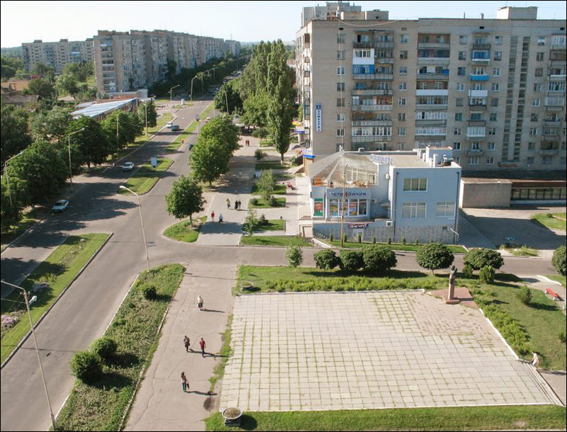 city street view. Oleksandriya city street view