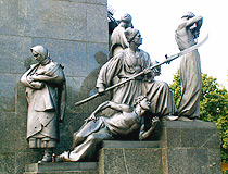 Part of the monument to Taras Shevchenko in Kharkiv