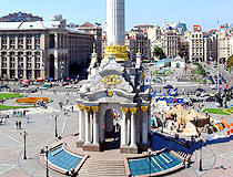 Maidan Nezalezhnosti (Independence Square) in Kyiv