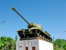 Monument Tank IS-2 in honor of the liberation of Nikopol