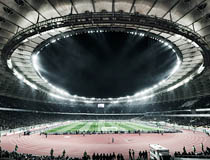 Olympic stadium match day view