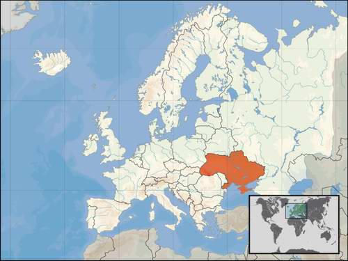 world map europe. Ukraine world map location