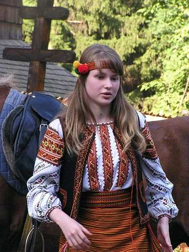 Ukrainian girl wearing national costume