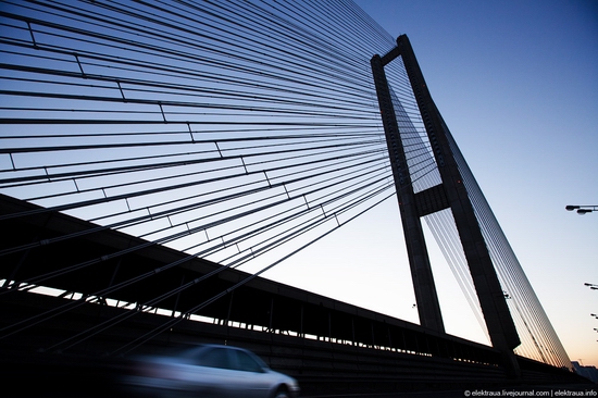 Ukrainian highest cable-stayed bridge view 1