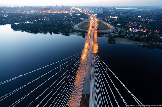 Ukrainian highest cable-stayed bridge view 2