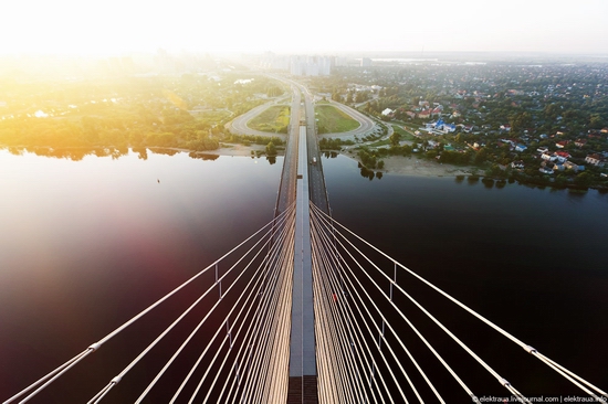 Ukrainian highest cable-stayed bridge view 6