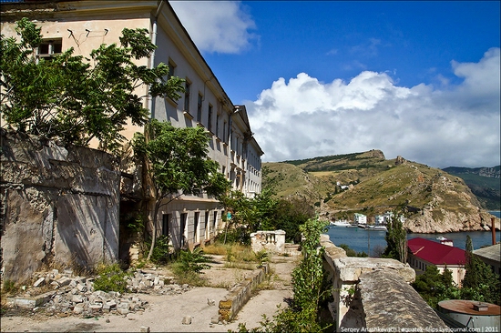 Abandoned military hospital, Balaklava, Crimea, Ukraine view 1