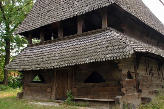 Wooden Gothic church, Zakarpattia region, Ukraine view 15