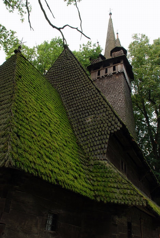 Wooden Gothic church, Zakarpattia region, Ukraine view 5