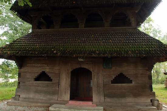 Wooden Gothic church, Zakarpattia region, Ukraine view 9