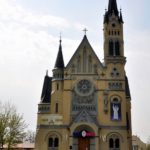 Asymmetric Catholic Church – main sight of Fastiv city