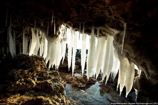 Frozen beach - the lair of aliens, Sevastopol, Ukraine view 13