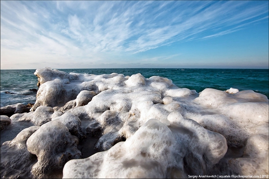 Frozen beach - the lair of aliens, Sevastopol, Ukraine view 5