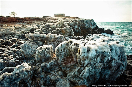 Frozen beach - the lair of aliens, Sevastopol, Ukraine view 7