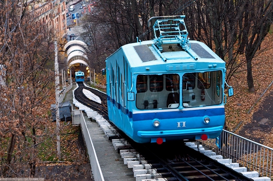 Kiev electric cable railway view 1