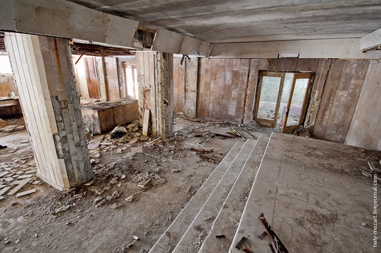 Snow-covered Pripyat, Ukraine view 12