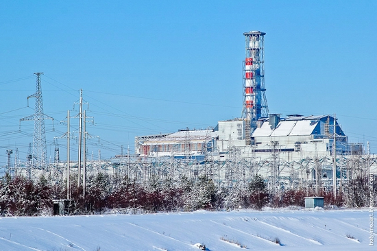 Snow-covered Pripyat, Ukraine view 20