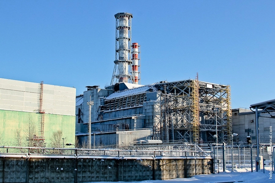 Snow-covered Pripyat, Ukraine view 21