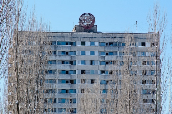 Snow-covered Pripyat, Ukraine view 7