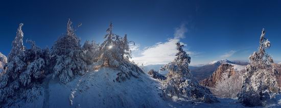 Mysteries of foggy and frozen Crimea, Ukraine view 13