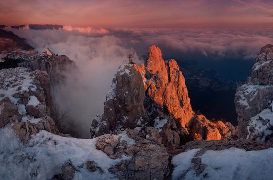 Mysteries of foggy and frozen Crimea, Ukraine view 19