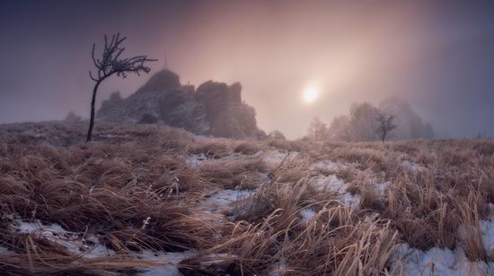 Mysteries of foggy and frozen Crimea, Ukraine view 4