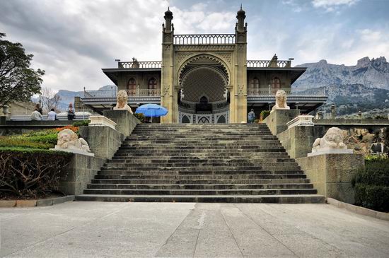 Vorontsov Palace, Alupka, Crimea, Ukraine view 1