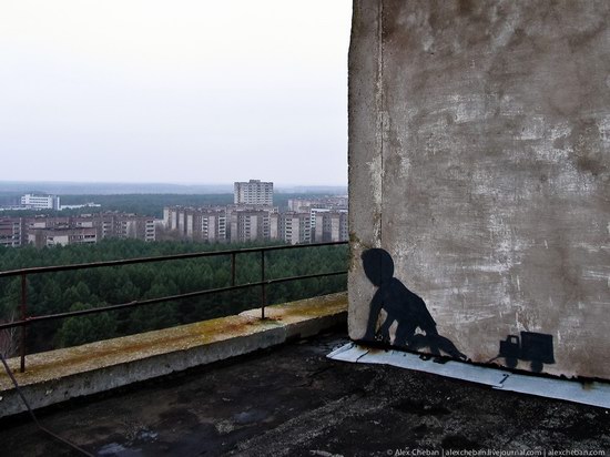 Graffiti of Pripyat - the ghost town, Chernobyl, Ukraine