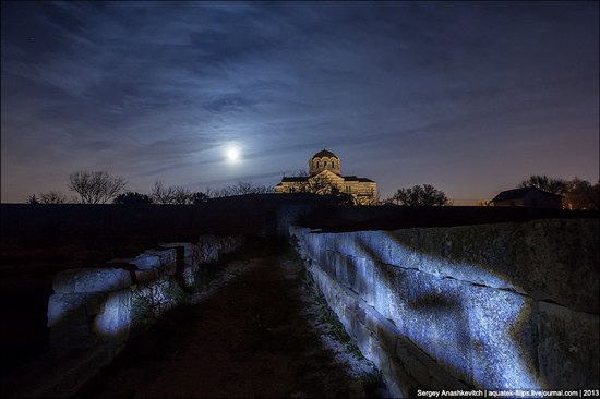 The remains of ancient city-state Chersonese at night time photo 3