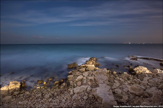 The remains of ancient city-state Chersonese at night time photo 6