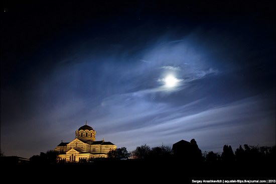 The remains of ancient city-state Chersonese at night time photo 7