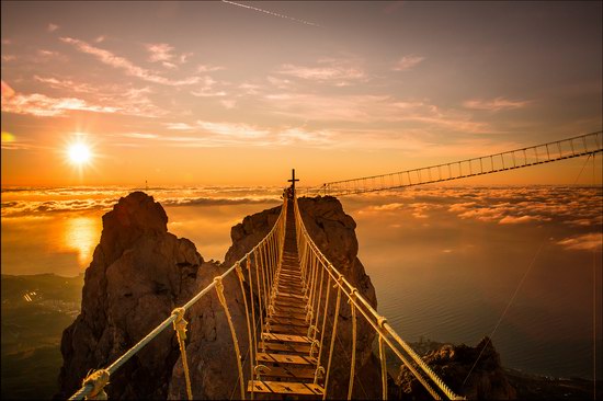 Hanging bridges on Ai-Petri Mount, Crimea, Ukraine