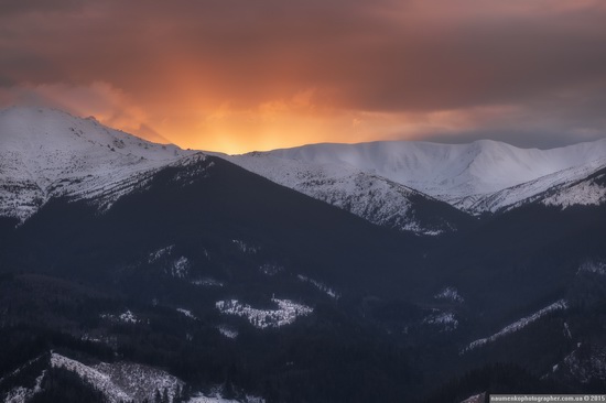 Dairy morning and caramel sunset in the Carpathians, Ukraine, photo 7