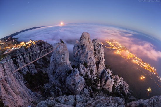 Moonrise over Mount Ai-Petri, Crimea