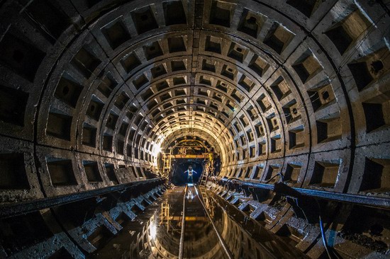 The catacombs of the unfinished subway, Dnepropetrovsk, Ukraine