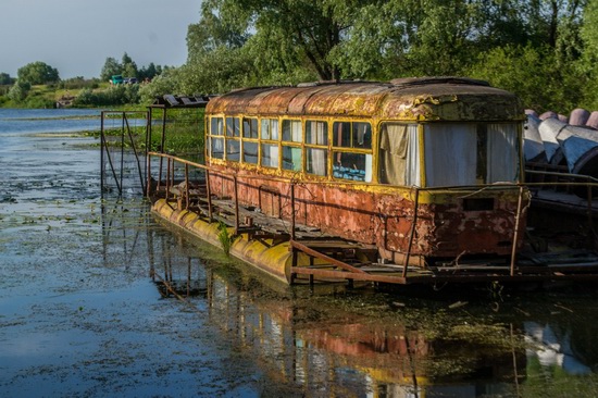 Abandoned river tram, the Desna River, Kyiv Oblast, Ukraine, photo 1