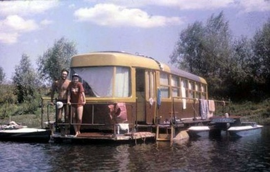 Water tram, Desna, Kyiv Oblast, Ukraine
