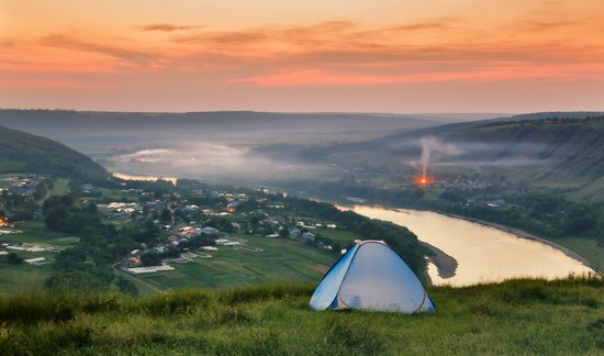 Summer evening on the Dniester River, Ternopil region, Ukraine, photo 1