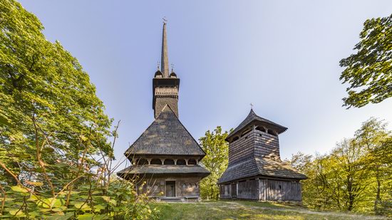 Gothic wooden church in Danilovo, Zakarpattia region, Ukraine, photo 1