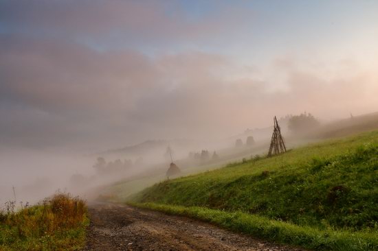 One misty autumn morning in the Carpathians, Ukraine, photo 5