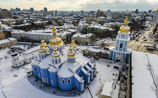 Winter in St. Michael Golden-Domed Monastery, Kyiv, Ukraine, photo 1