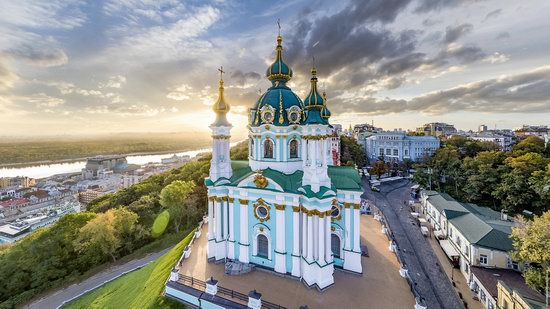 St. Andrew's Church in Kyiv, Ukraine - the view from above, photo 2