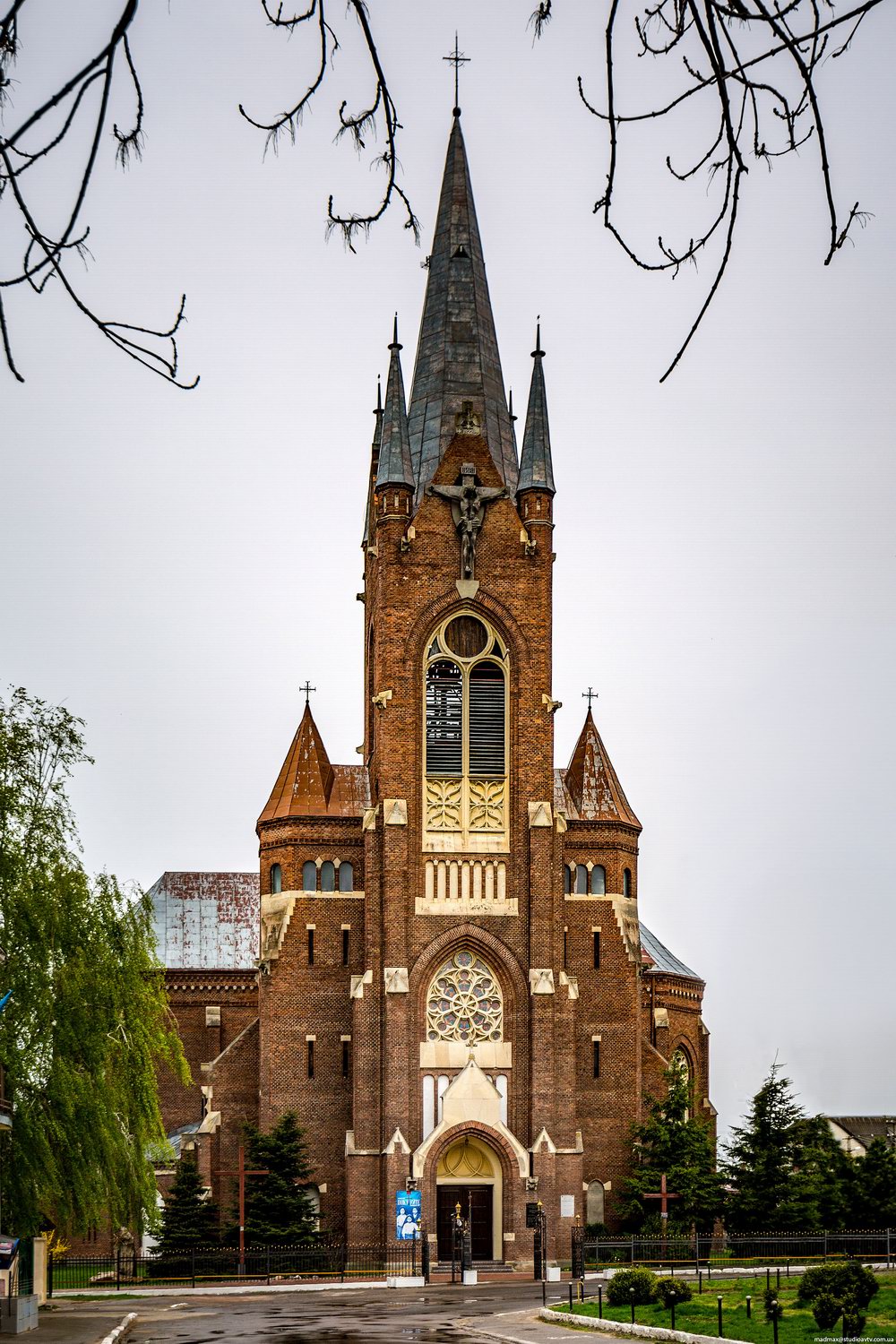 Neo-Gothic Catholic Church in Kamianka-Buzka · Ukraine travel blog