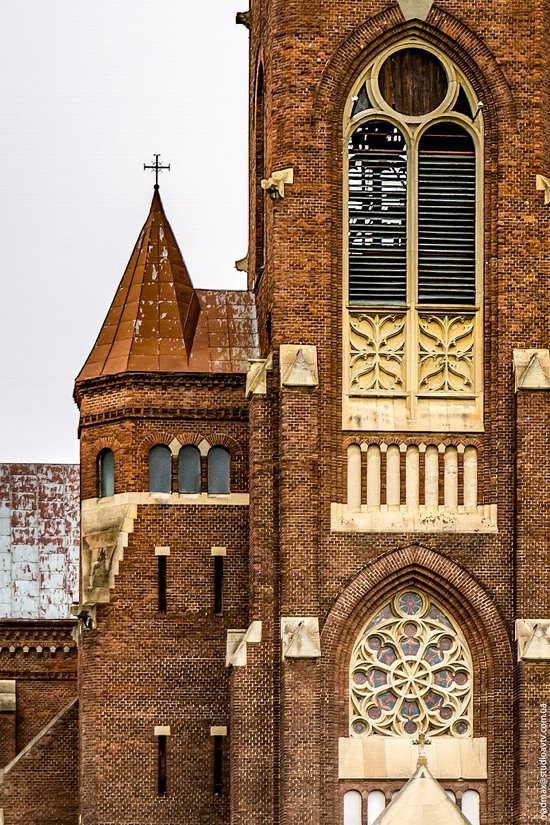 Neo-Gothic Catholic Church in Kamianka-Buzka, Ukraine, photo 3