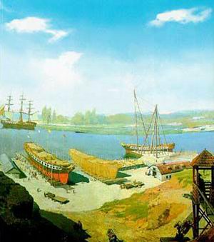 Nikolaev city - Russian Empire Black Sea navy and ship-building center