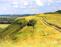 Hilly landscape in the Kyiv region