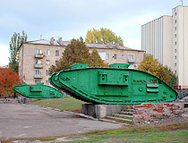 Mark-5 tanks in Lugansk
