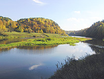 Small river in the Rivne region